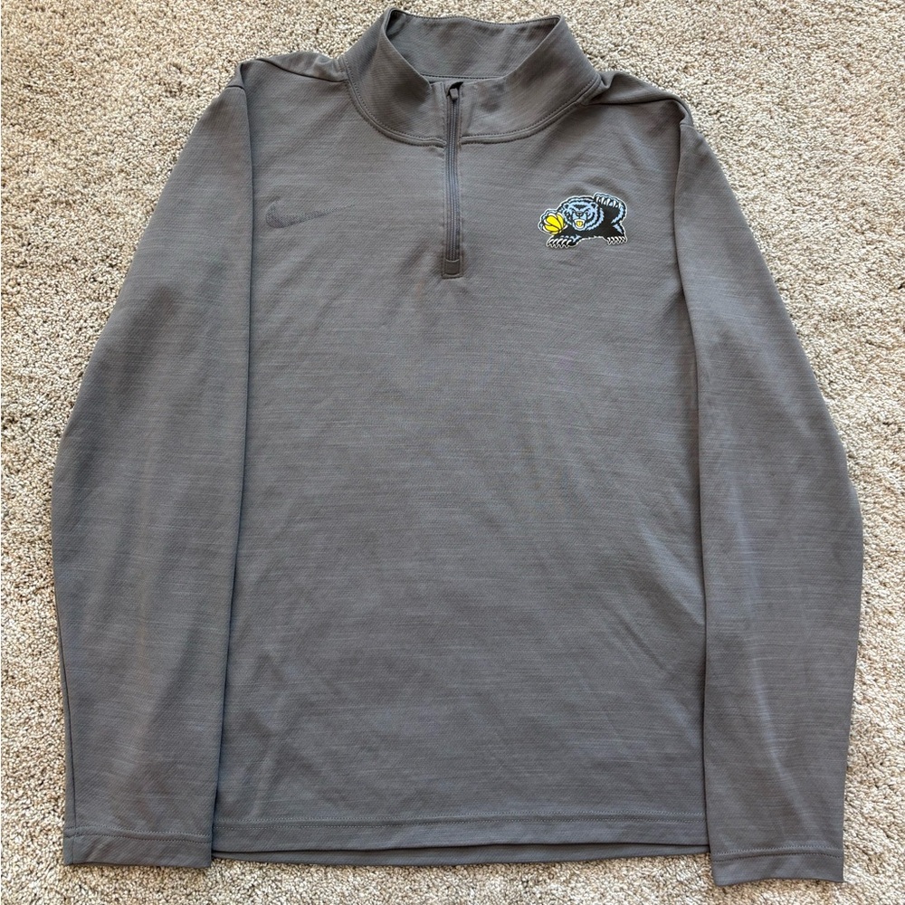 Nike Dri Fit Intensity 1/4 Zip Memphis Grizzlies Pullover Jacket Mens S Gray NBA